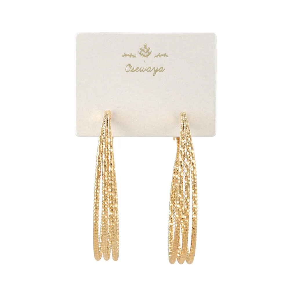 Rope Textured Hoop Earrings