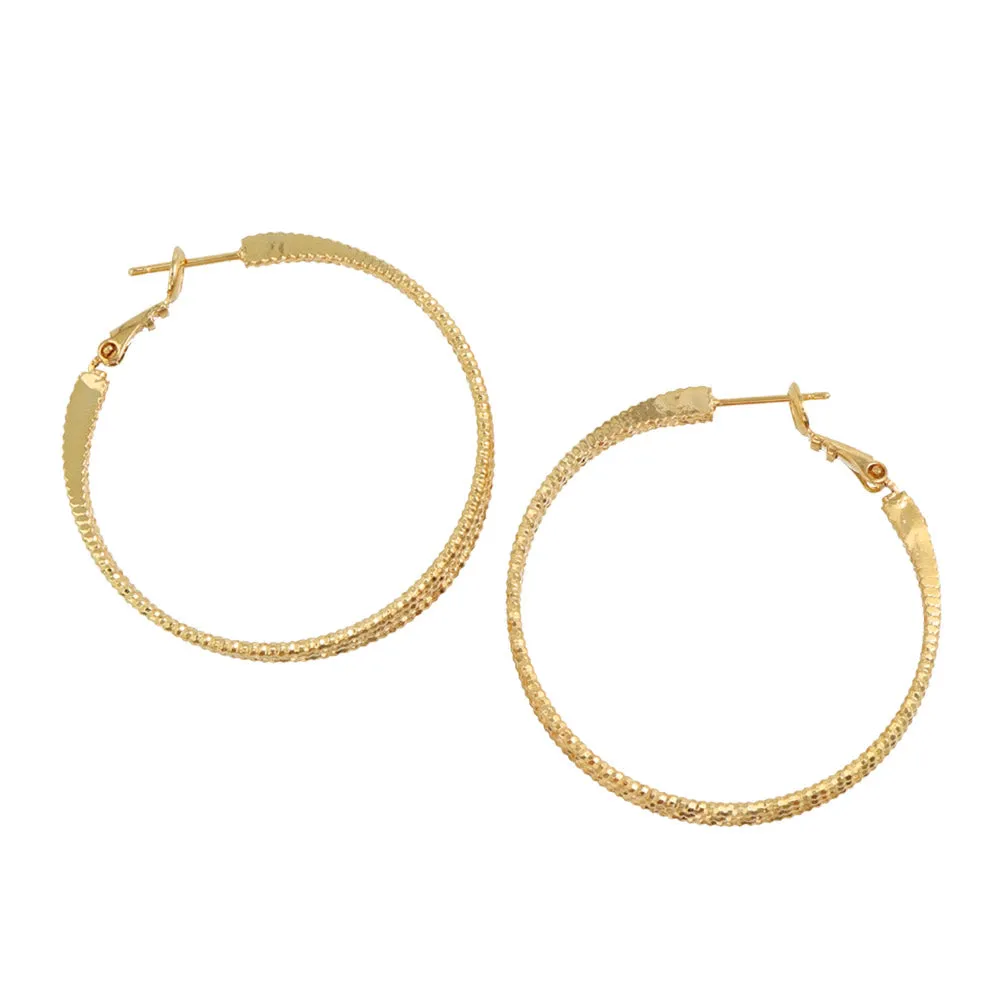 Rope Textured Hoop Earrings