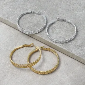 Rope Textured Hoop Earrings
