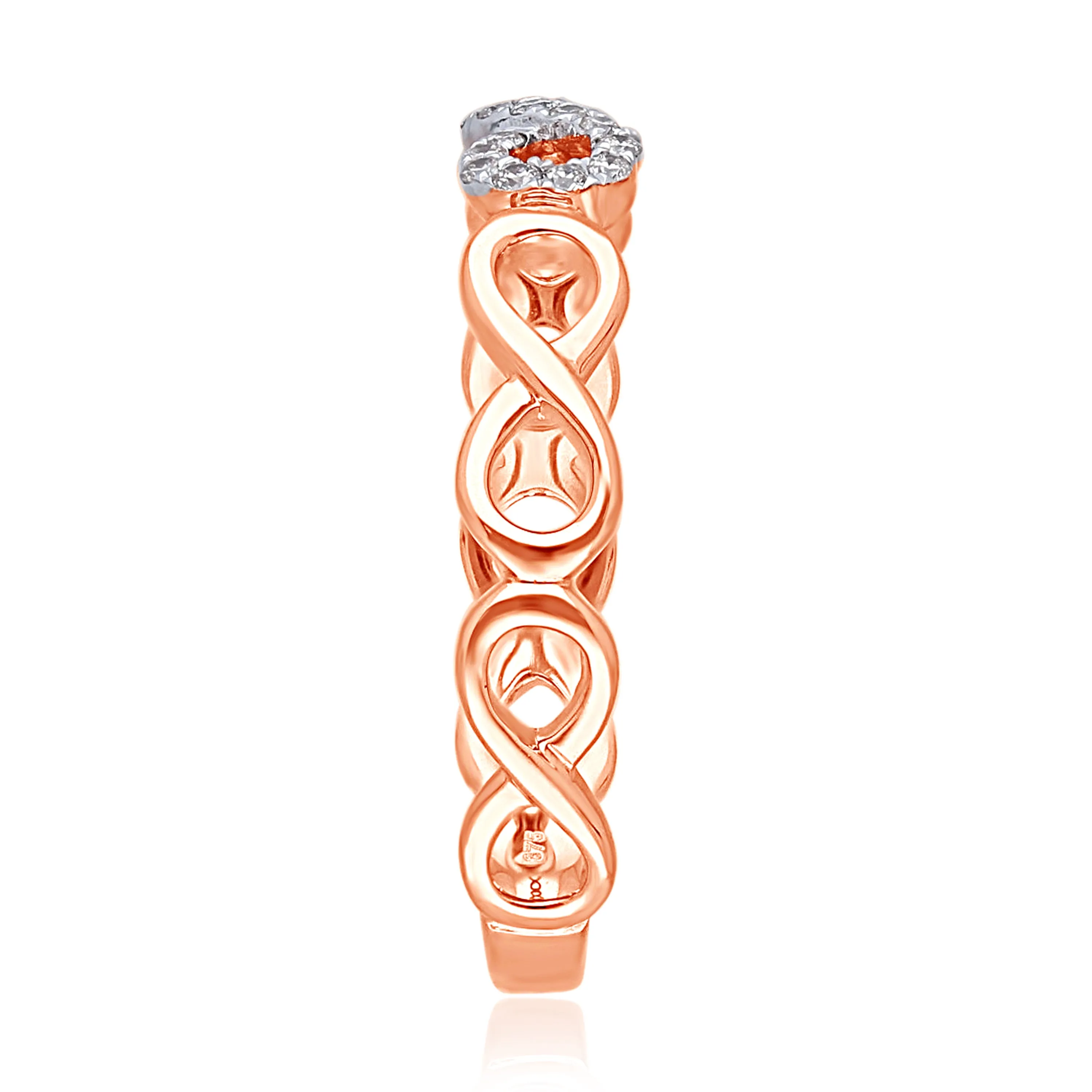 Rose Gold White Diamond Eternal Ring