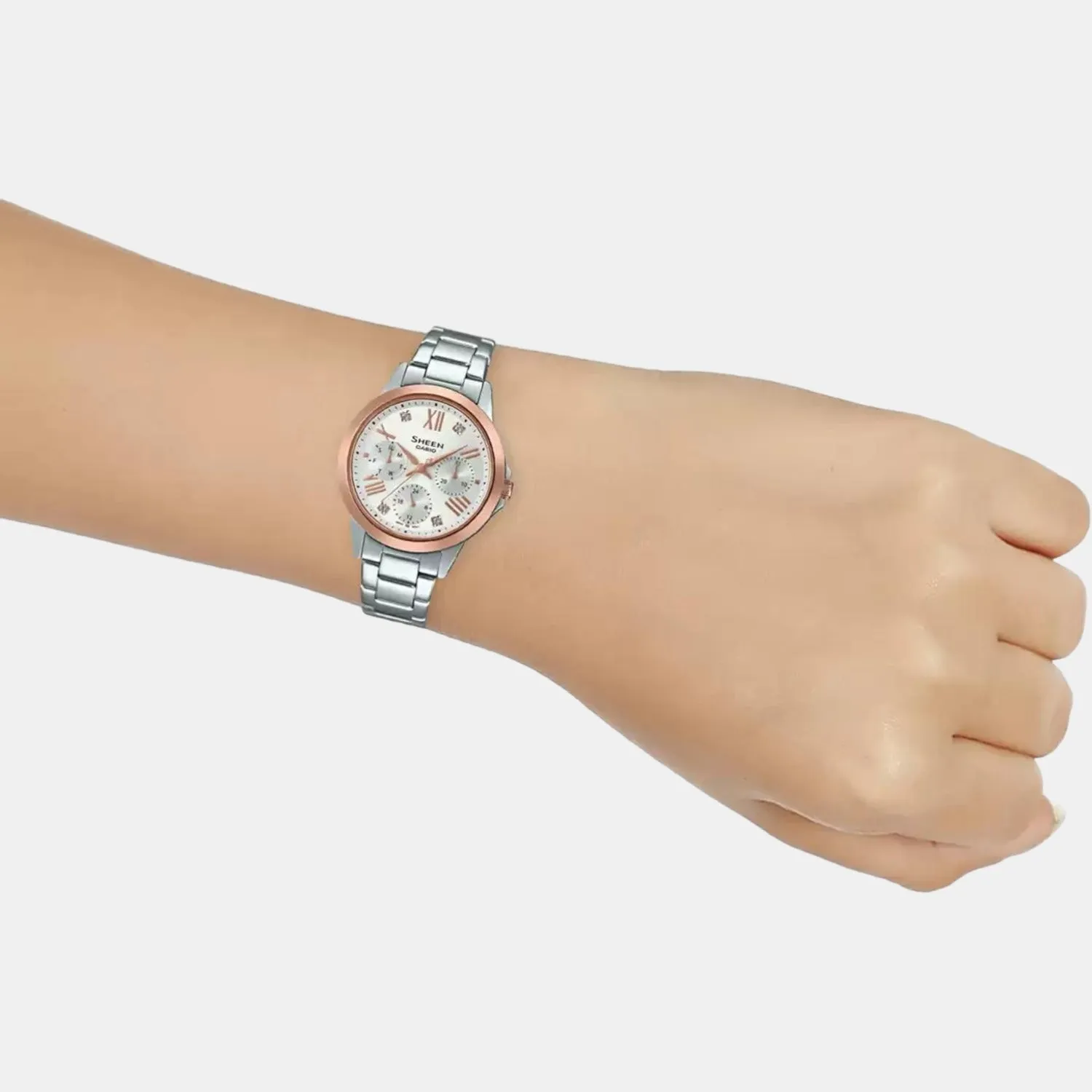 Sheen Women's Chronograph Stainless Steel Watch SH263 - SHE-3516SG-7AUDF