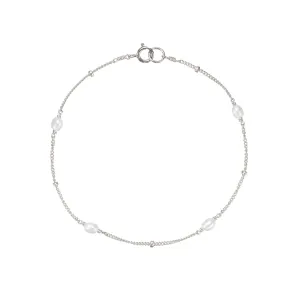 Silver Seed Pearl Satellite Bracelet