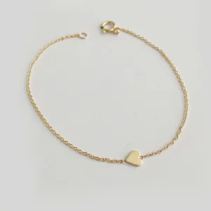 Single Heart Bracelet (Gold)
