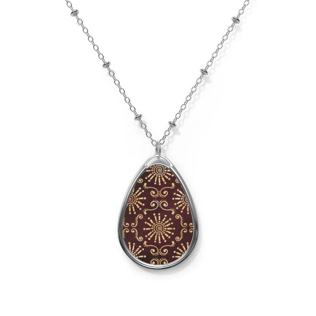 Sunflower | Oval Necklace