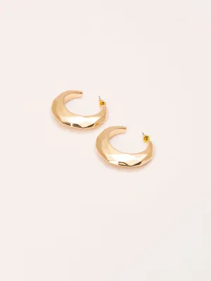 Textured C-Hoop Earrings