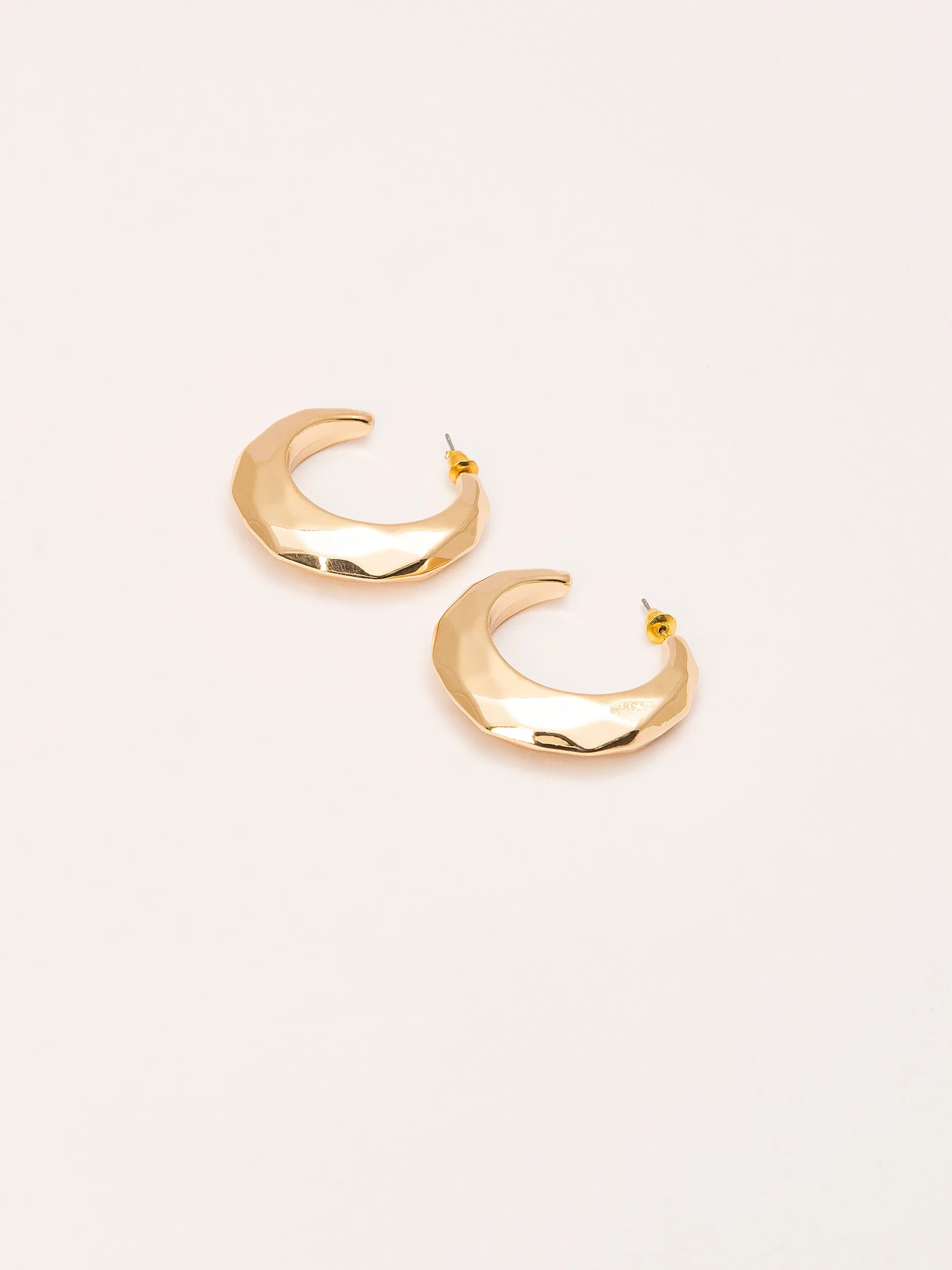 Textured C-Hoop Earrings
