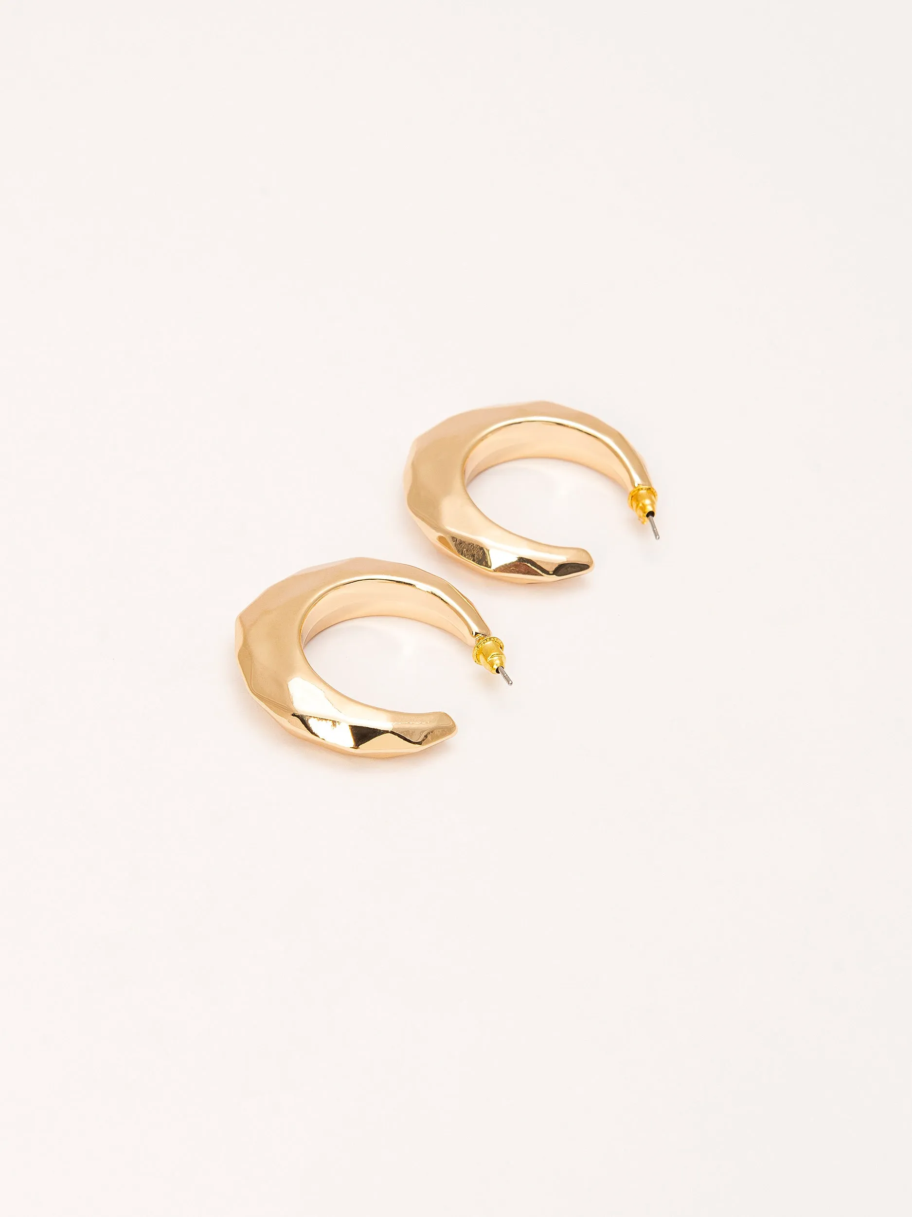Textured C-Hoop Earrings