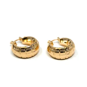 Textured Dome Gold Huggies
