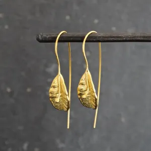 Textured Leaf Earrings