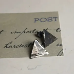 Textured Triangle Earrings