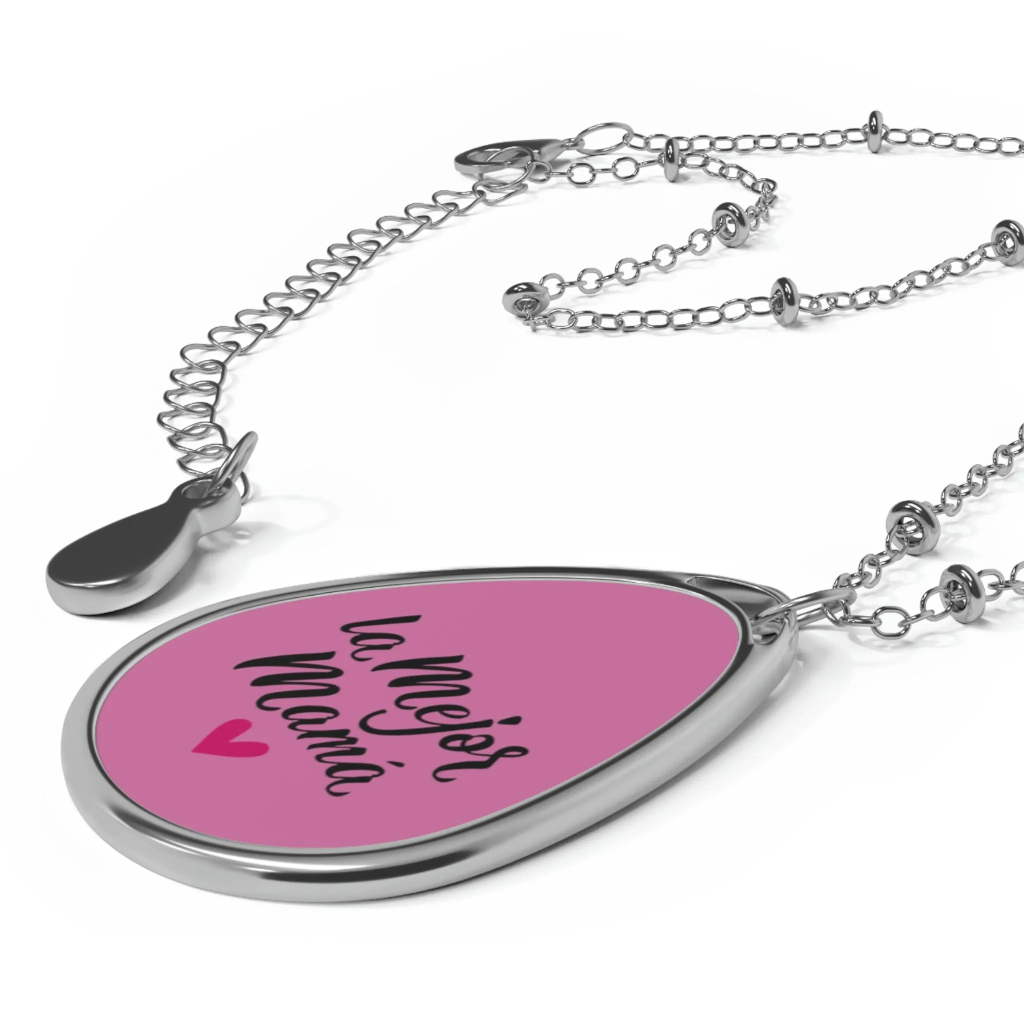 The Best Mom Oval Necklace