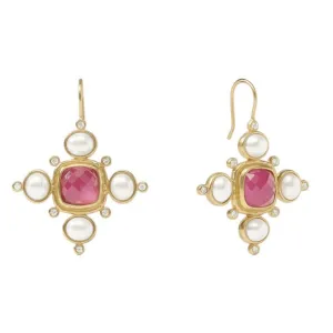 Tudor Earring Rasberry