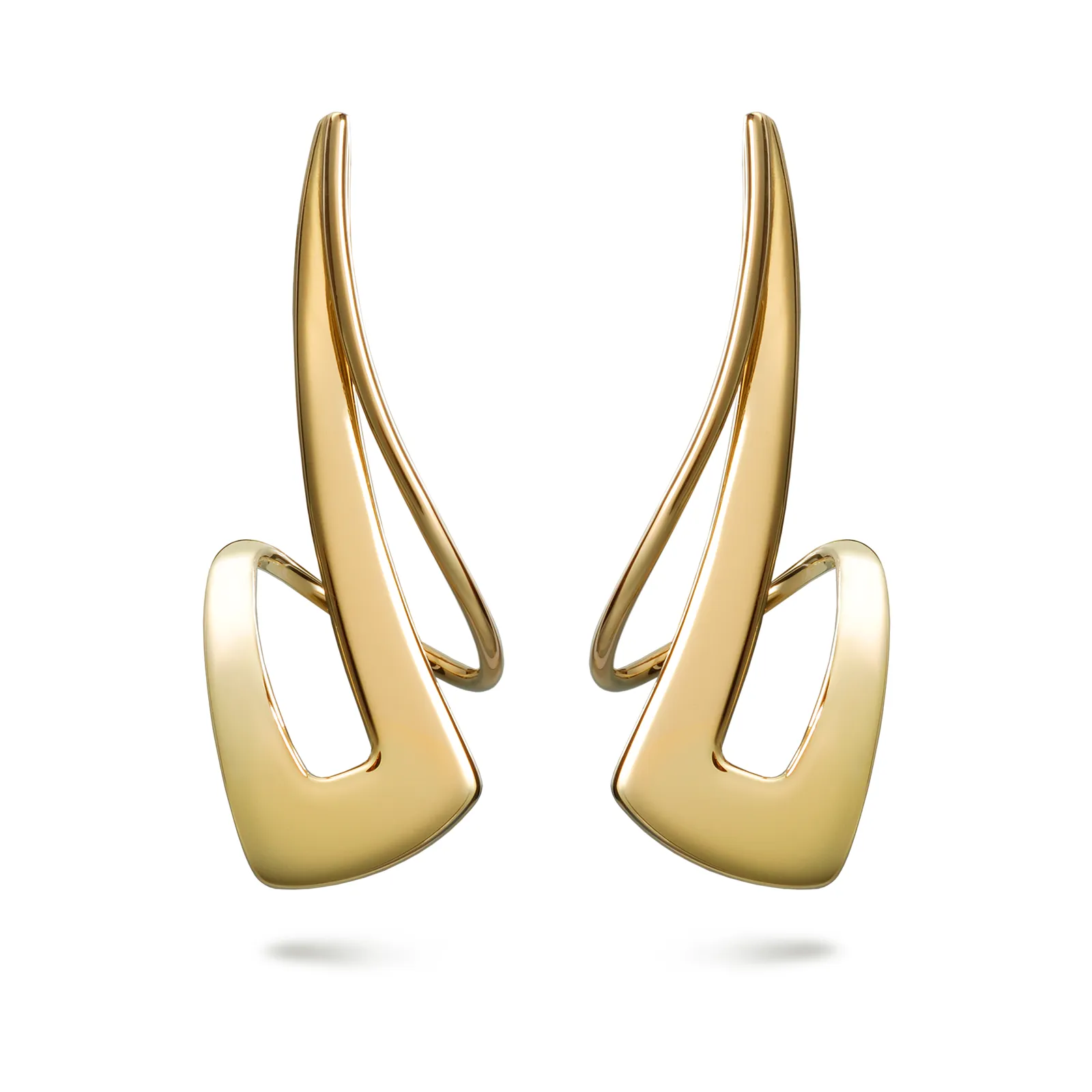Twizzle Bombay Large Yellow Gold Earrings