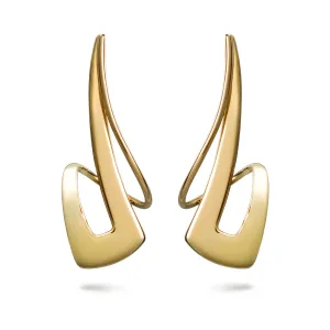 Twizzle Bombay Large Yellow Gold Earrings