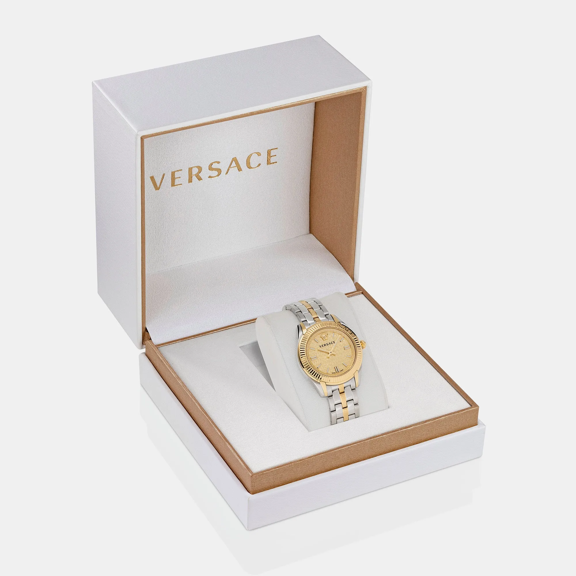 Women Gold-Tone Analog Stainless Steel Watch VE6C00523