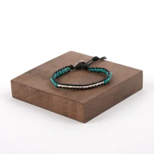Wrap Style Mini Diamond & Turquoise Bracelet