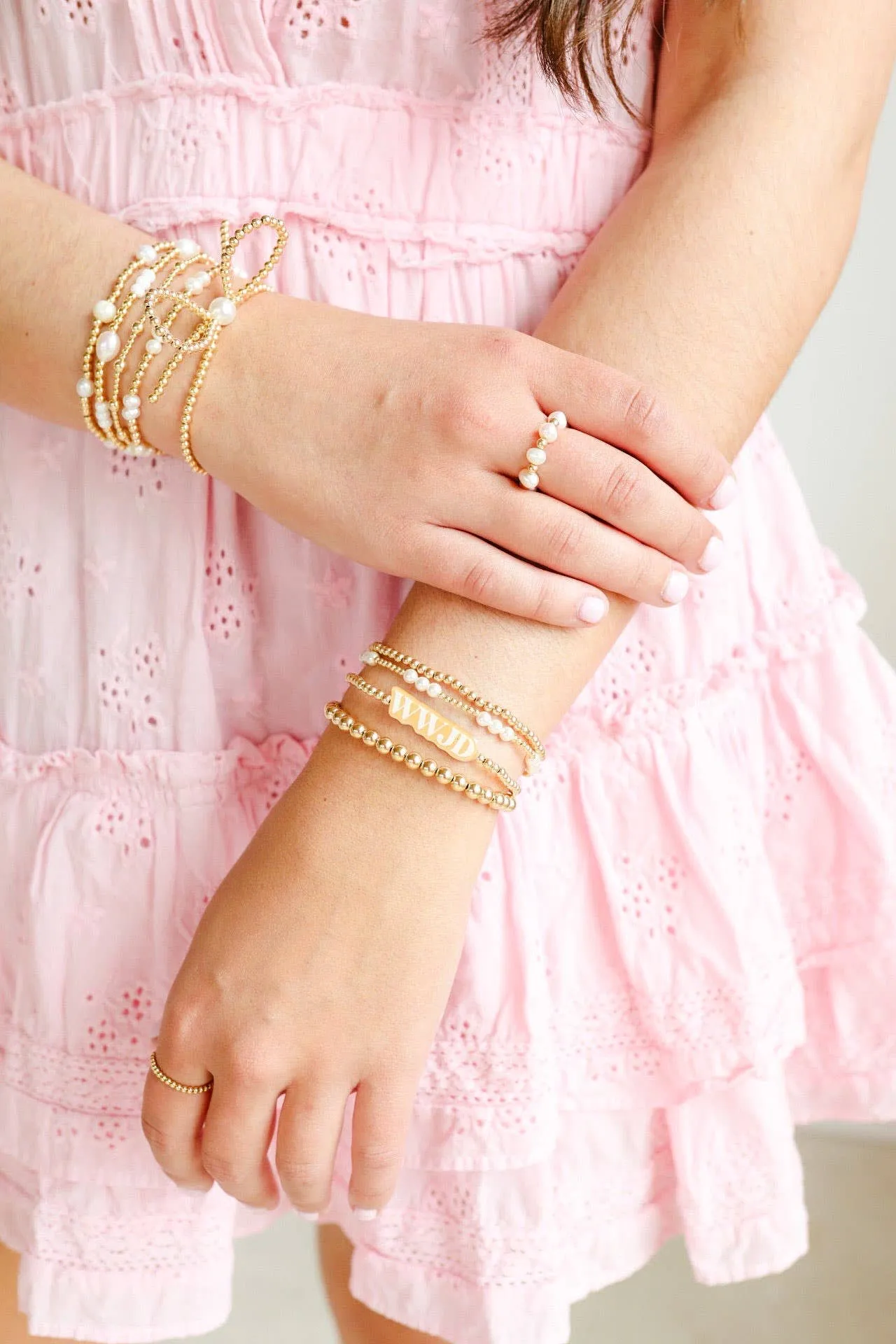 WWJD BB Bead Bracelet