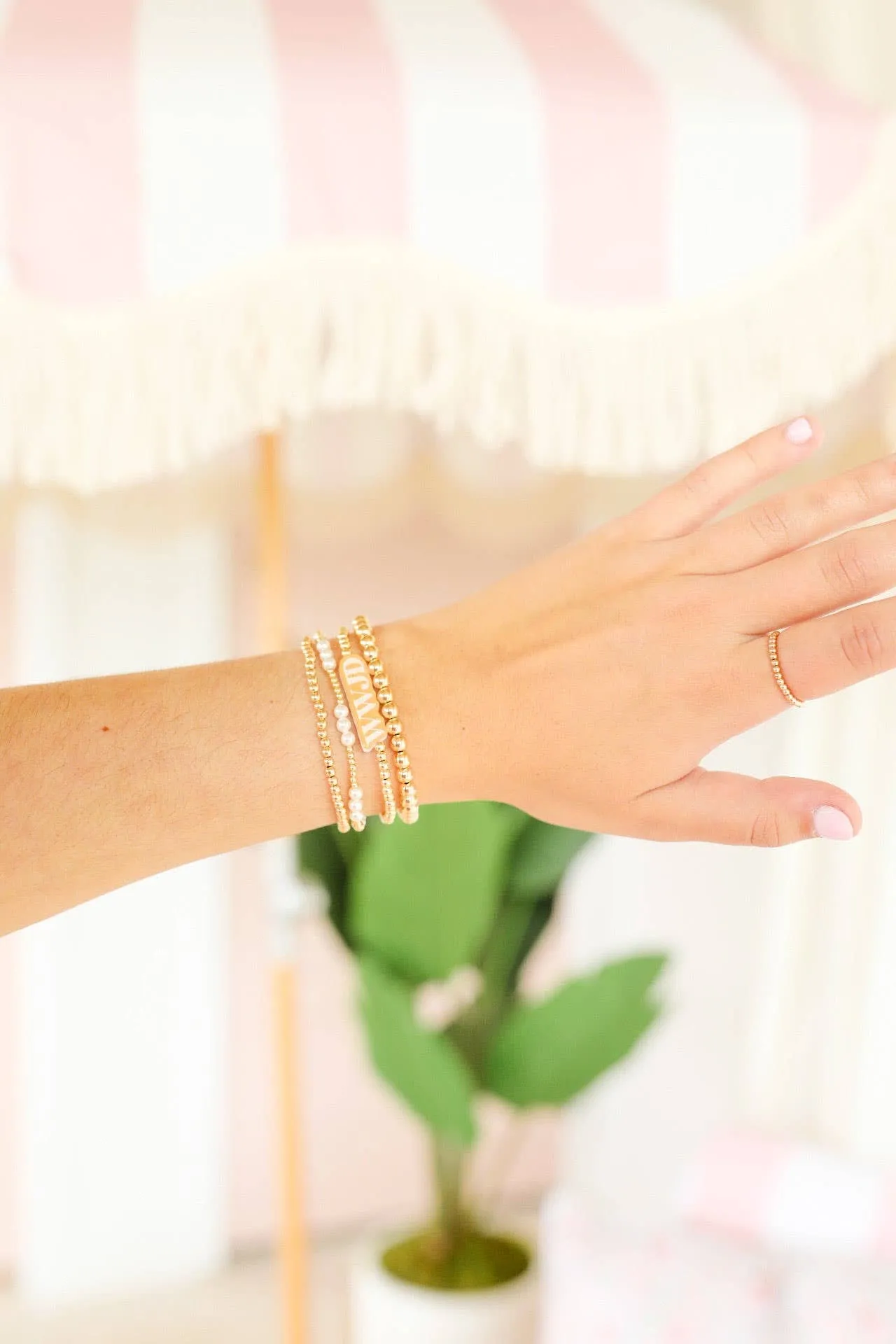 WWJD BB Bead Bracelet